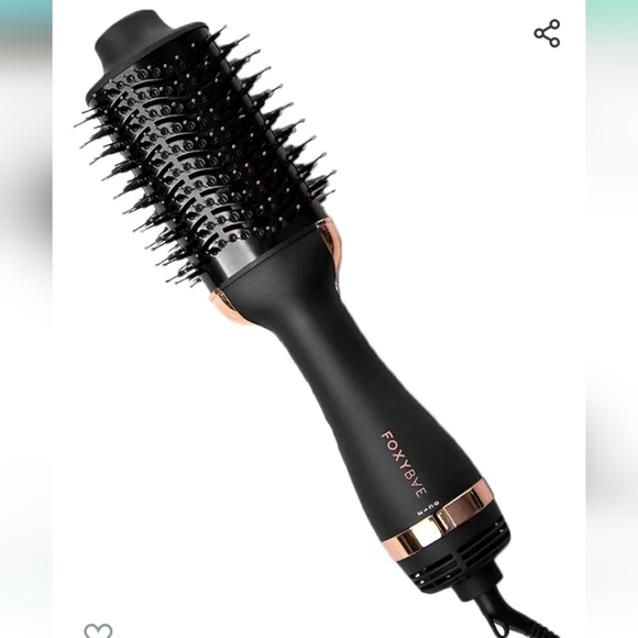 Foxy Bae Other - FoxyBae Black & Rose Gold Hot Air Round Brush - Volumizing Hair Styler